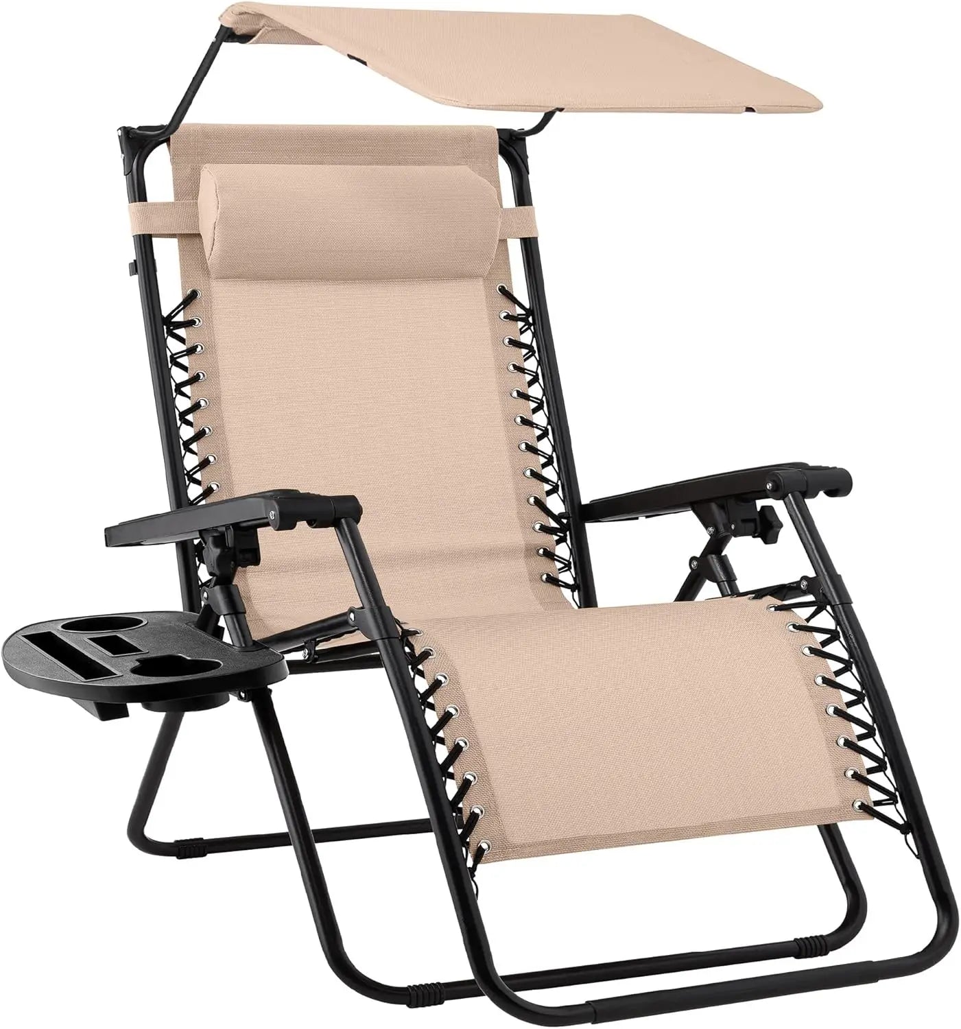 Ultimate Comfort Zero Gravity Portable Recliner™ Camping Patio Outdoor Garden Lounge Chair with Cup Holder Trays Adjustable Pillow