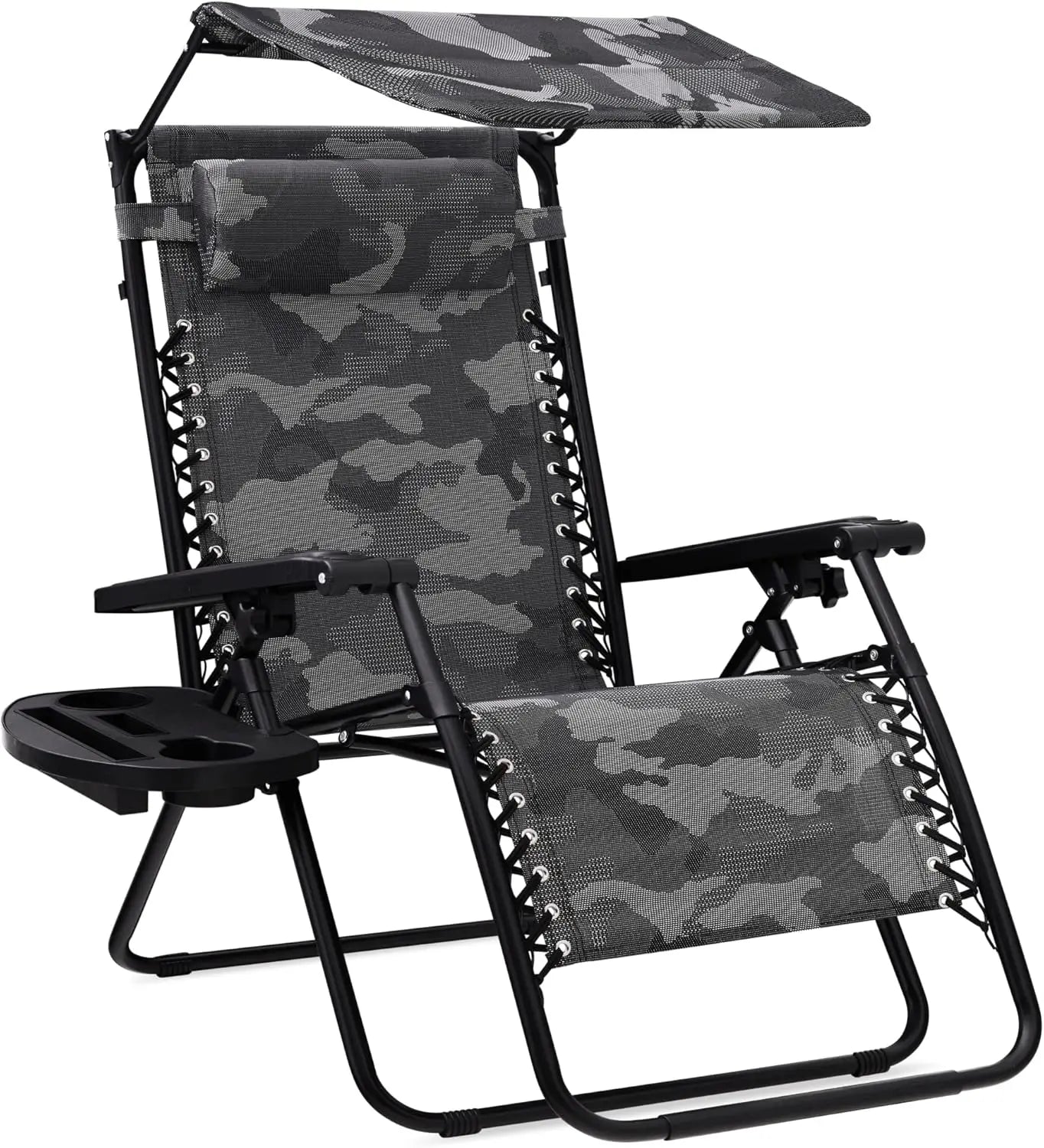 Ultimate Comfort Zero Gravity Portable Recliner™ Camping Patio Outdoor Garden Lounge Chair with Cup Holder Trays Adjustable Pillow