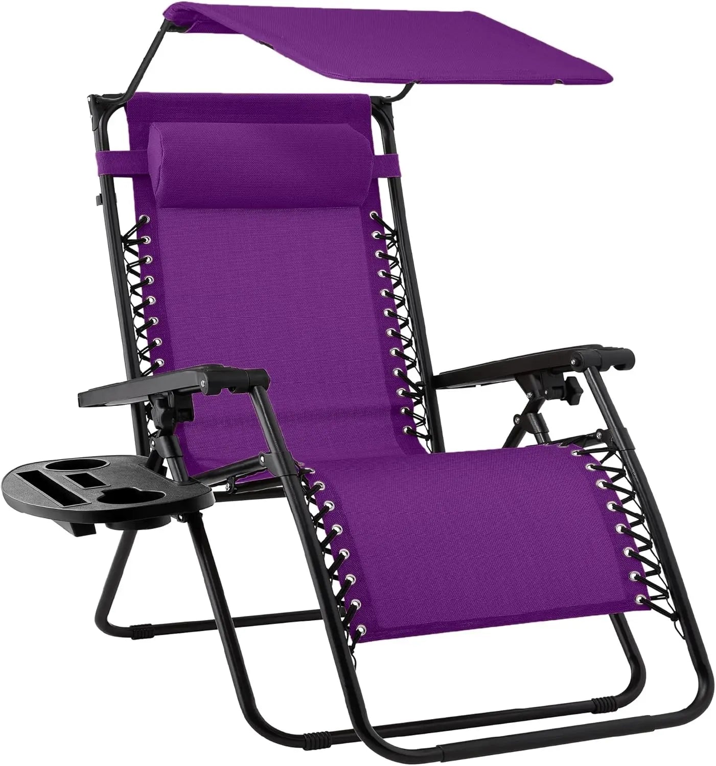 Ultimate Comfort Zero Gravity Portable Recliner™ Camping Patio Outdoor Garden Lounge Chair with Cup Holder Trays Adjustable Pillow