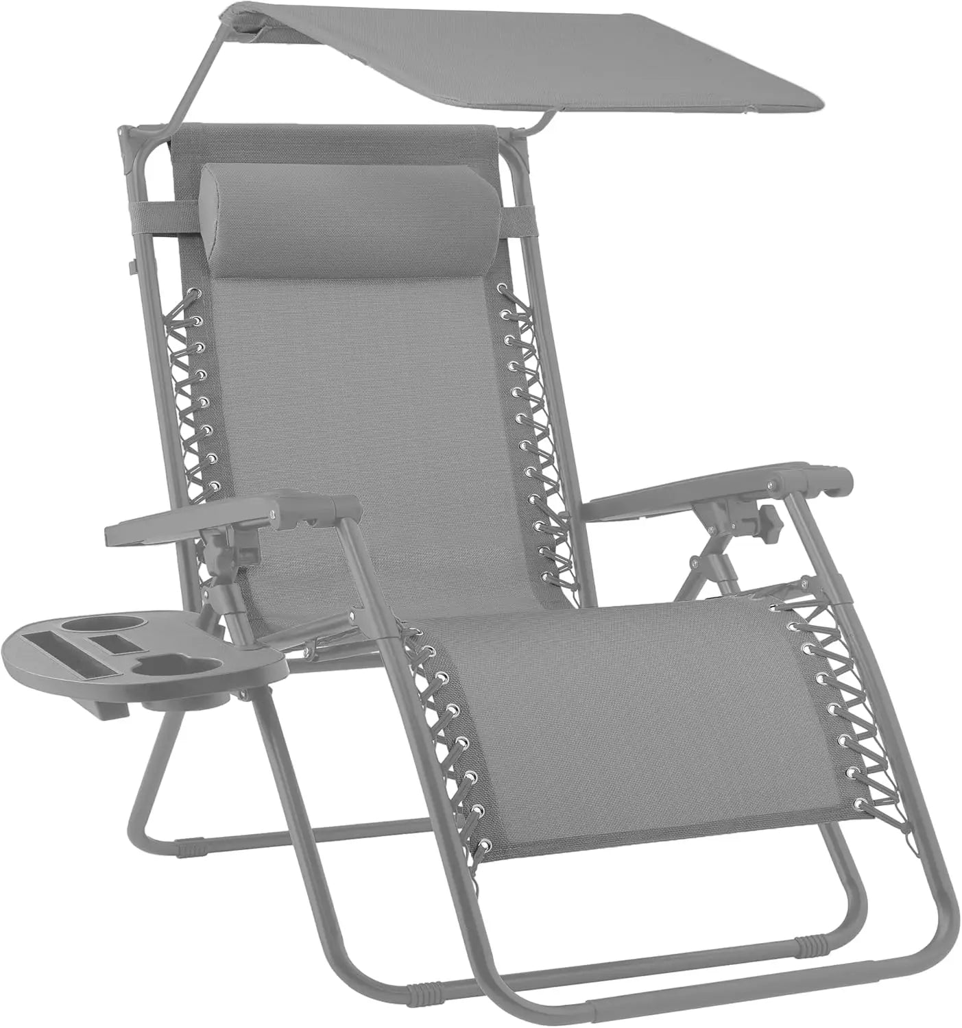 Ultimate Comfort Zero Gravity Portable Recliner™ Camping Patio Outdoor Garden Lounge Chair with Cup Holder Trays Adjustable Pillow