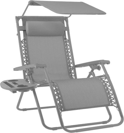Ultimate Comfort Zero Gravity Portable Recliner™ Camping Patio Outdoor Garden Lounge Chair with Cup Holder Trays Adjustable Pillow