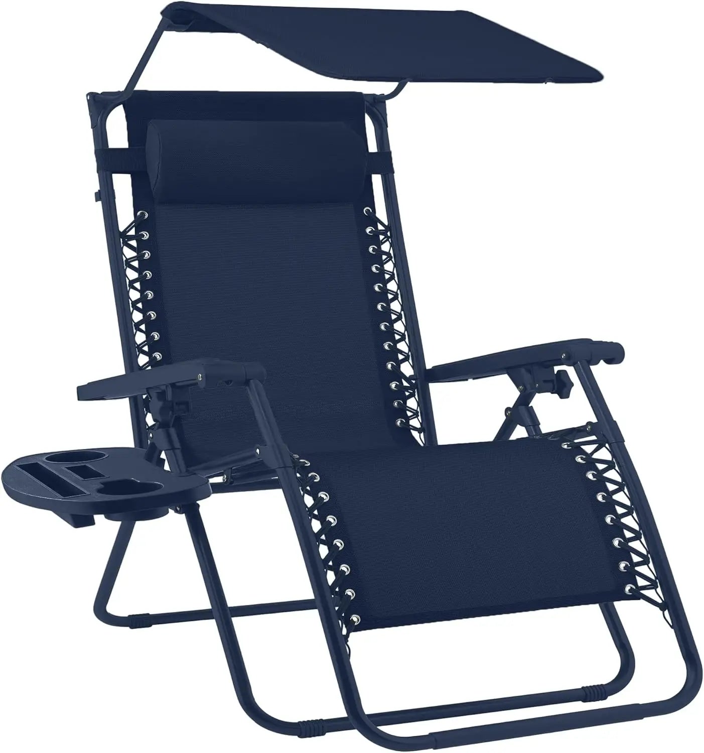 Ultimate Comfort Zero Gravity Portable Recliner™ Camping Patio Outdoor Garden Lounge Chair with Cup Holder Trays Adjustable Pillow